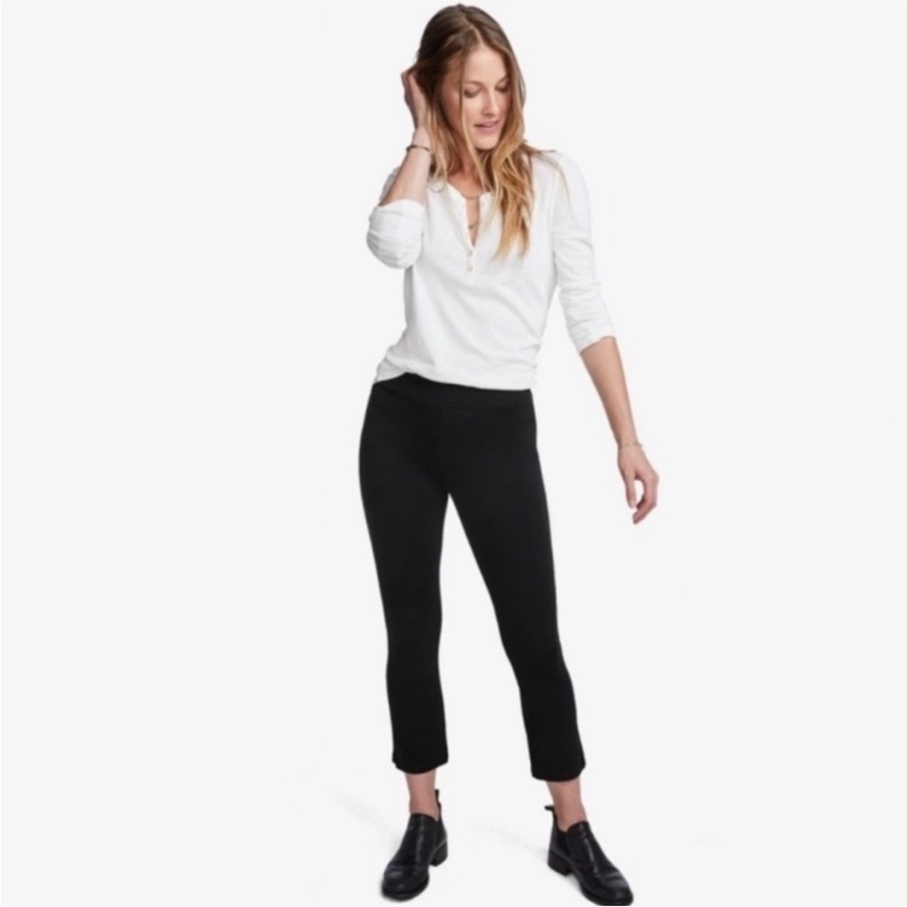 American Giant Ponte Slim Straight High Rise Pant Black Size 8 classic normcore